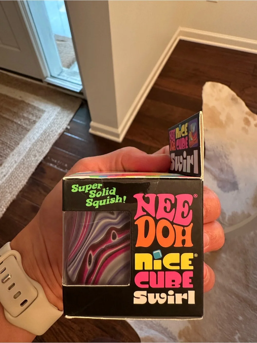 Nice Cube Swirl Super Solid Squish - Pink & Purple Swirl Rare